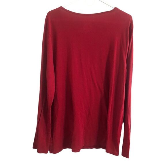 Time and Tru Size 3X Long Sleeve Red Top - Picture 6 of 6